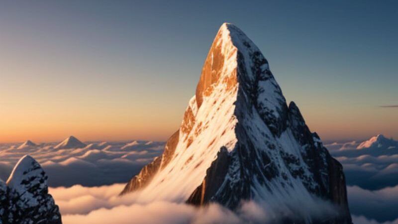 Sri Pada Peak at sunrise